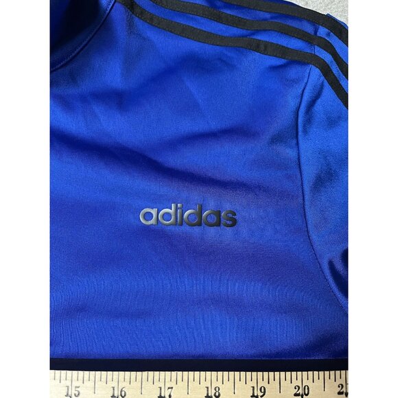 Adidas Track Jacket Men’s‎ Sz XL Tricot Full Zip Blue Essentials 3 Stripe DU0449 - Picture 3 of 7